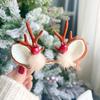 Cute Christmas Elk Ear Hair Clip Women Girl Santa Hairpin Xmas Party Barrettes for Kids Cosplay Headwear Child's Christmas Gift