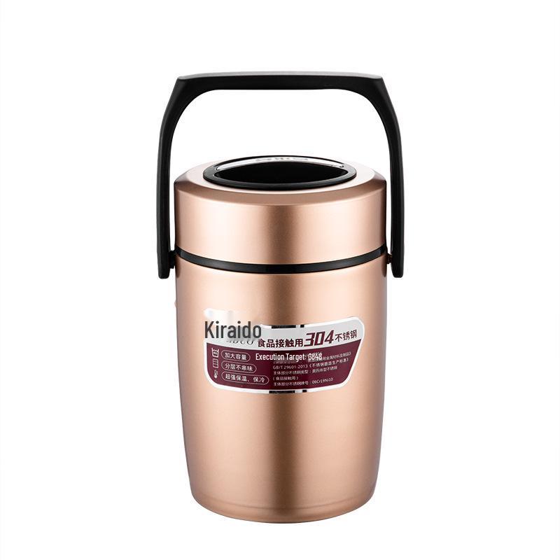 304 Stainless Steel Three-Layer Vacuum Insulated Bento Lunch Box