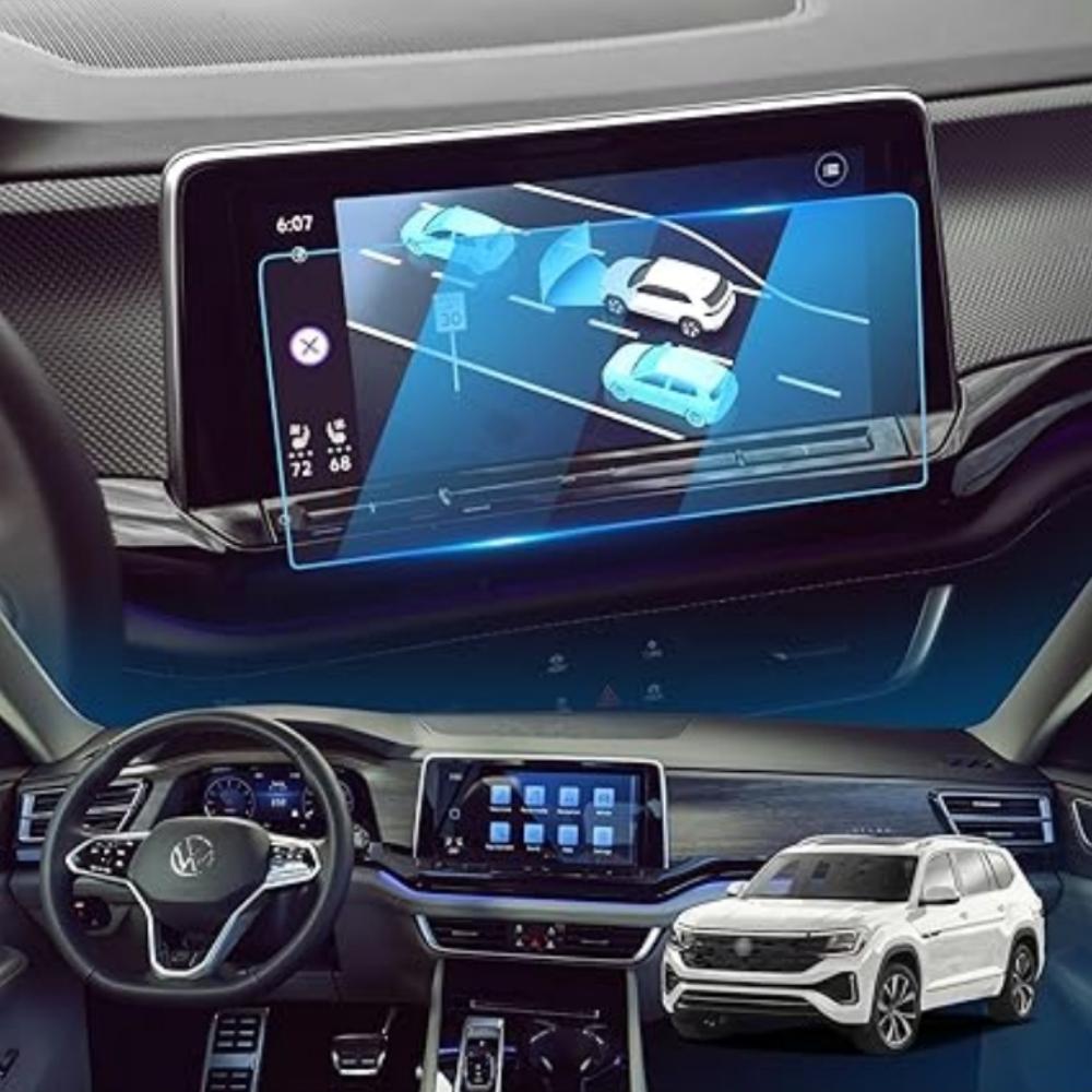12 Inch Car Navigation Screen Protector For Volkswagen Atlas 2024 Tempered Glass 9H Hardness Scratch Resistant Protective Film