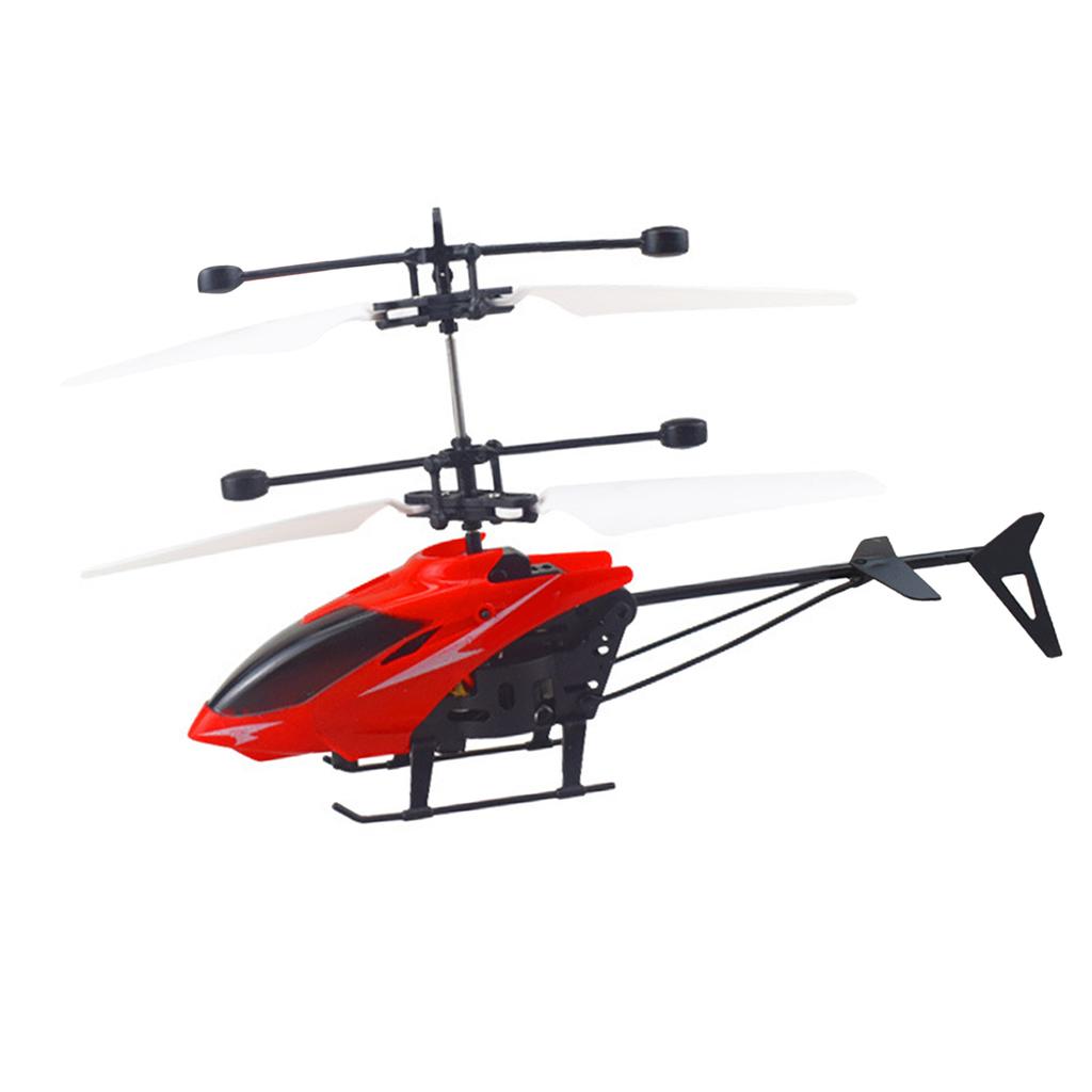 Induction Helicopter Toy for Beginners USB Charging Automatic Rise RC Aircraft Toy Flying Toy for Daily Play Red