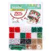 24-Fächer-Weihnachtsperlen-Set für Armband-Herstellungs-Kit DIY-Schmuck-Halsketten Bastelbedarf Feiertags-Geschenkbox