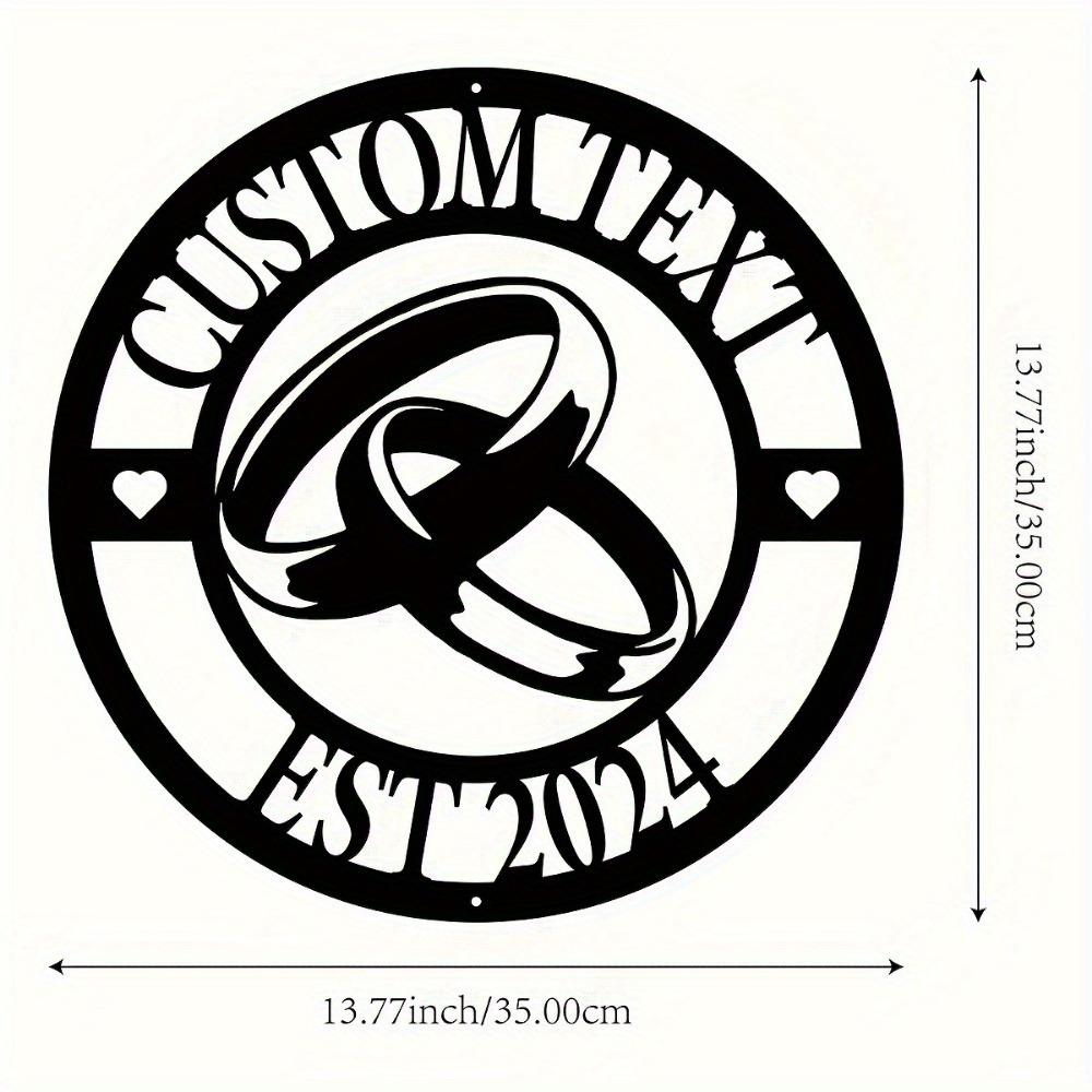 Personalized Metal Wall Art Family Name Sign Rustic Wedding Decor Custom Address Plaque Gift TYDZ002989