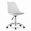 Chaise Pivotante - VIKING CHOICE - ALBA - Similicuir - Blanc Et Gris - 120 Kg Max.