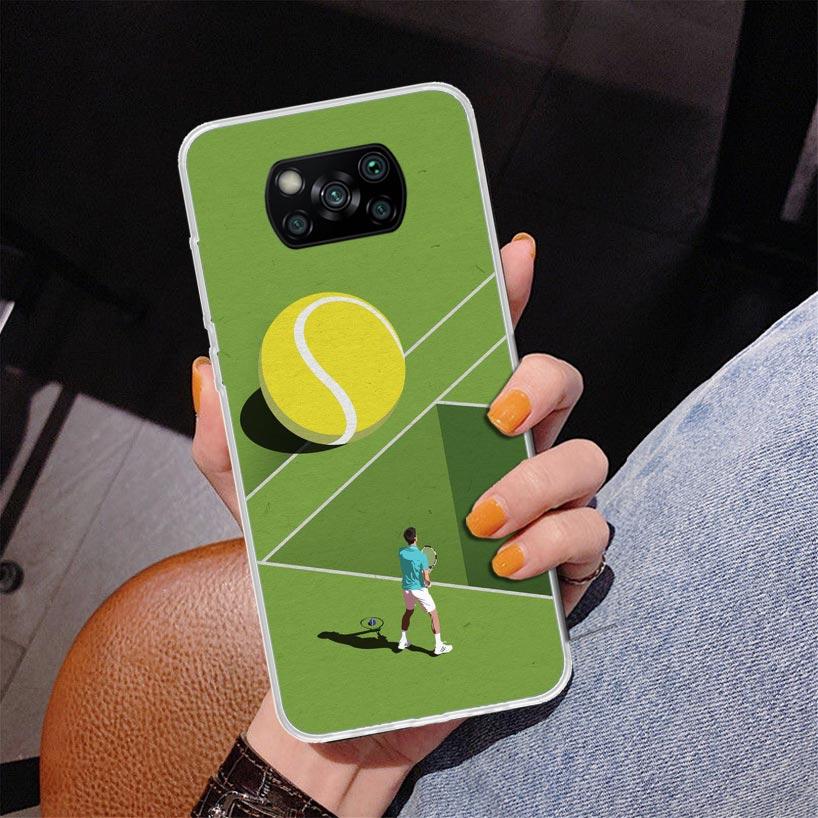 Tennis Sport Phnoe Case for Xiaomi Poco X5 X6 X7 Pro X4 Gt F7 Ultra M8 M7 Redmi 15C 15 13C 13 12C 12 Unique Cover Coque Poco X7
