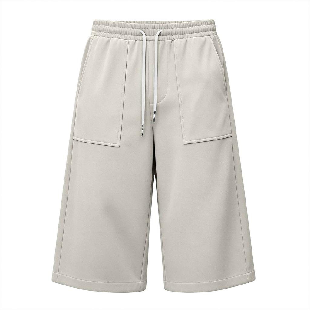 Men's Casual Cargo Shorts with Large Pockets Loose Fit Bermuda Length