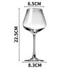 500ml Vínově červené sklenice na víno Křišťálové kalichy Elegantní sklenice pro domácí bar Party Svatba Dárek k nastěhování