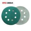 5Inch 8Hole Sanding Discs& Wet Dry PET Film Green Sandpaper Polishing