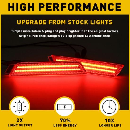 Rote LED Seitenmarkierungs-Blinker-Leuchte Kotflügel-Leuchte Hinten Für 2010-2015 Chevrolet Camaro