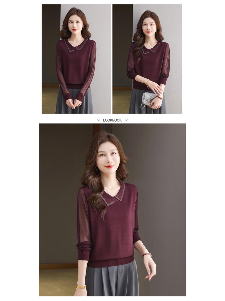 Damski wełniany kardigan premium: Sweter z długim rękawem, z kołnierzem typu kent, uniwersalny na wiosnę/jesień