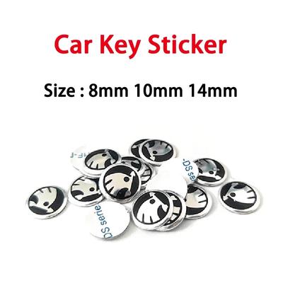 2025 Nowe 10 SZTUK 14mm Naklejka z Emblematem na Kluczyk Samochodowy Zdalny do Skoda Octavia Kodiaq Fabia Superb Rapid Kamiq Karoq Derivati Yeti En