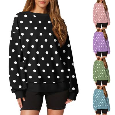 Lässiger, bedruckter Pullover für Damen, Langarmshirt, übergroßes Sweatshirt