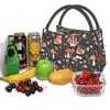 Mushrooms Snails Butterflies Ladybugs Thermal Lunch Bag Reusable Waterproof Cooler Insulated Lunch Box for Work Travel Picnic