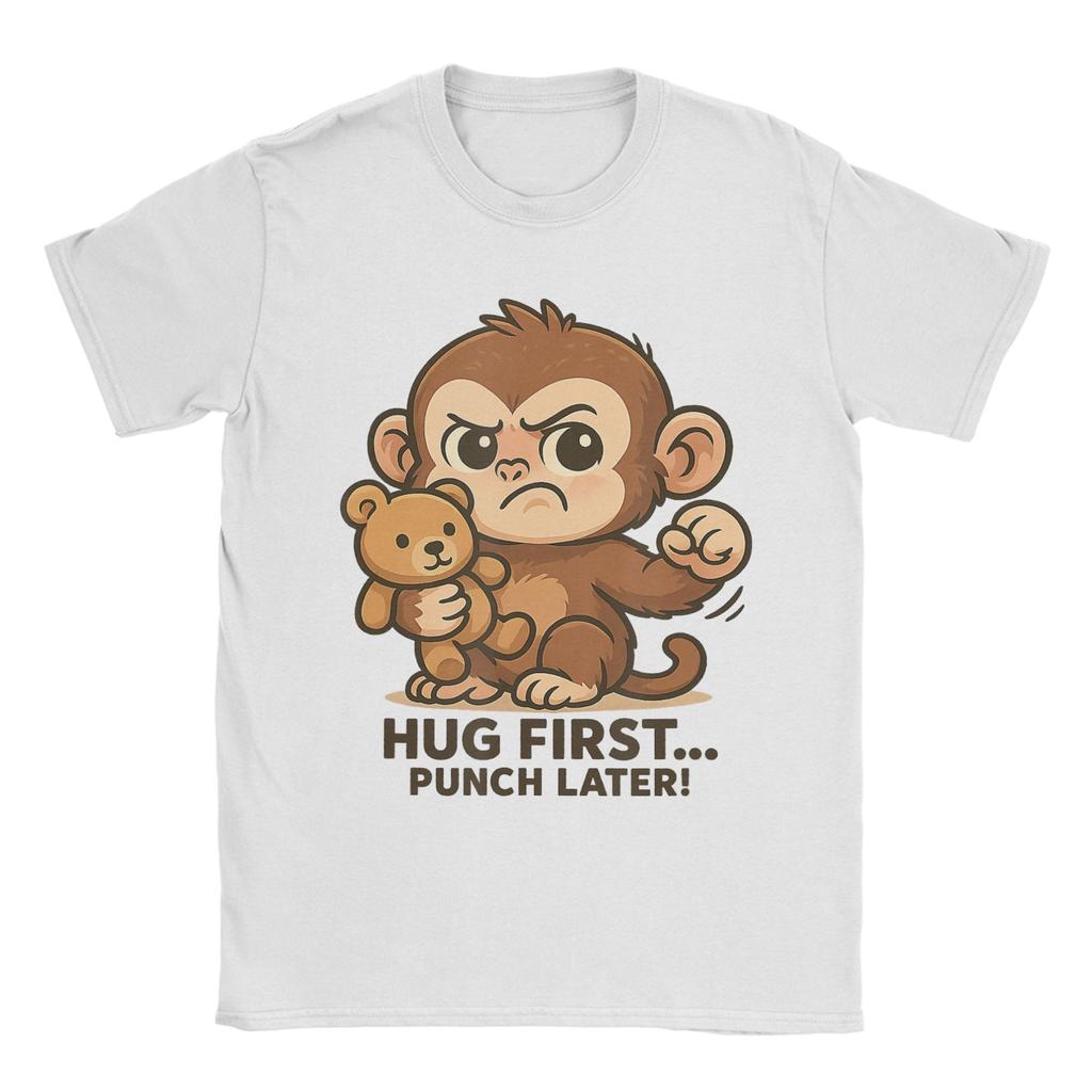 Unisex TShirt Punch Monkey Team Punch Monkey Team Punch Pure Cotton Tee Shirt Short Sleeve T Shirts Round Neck Clothes