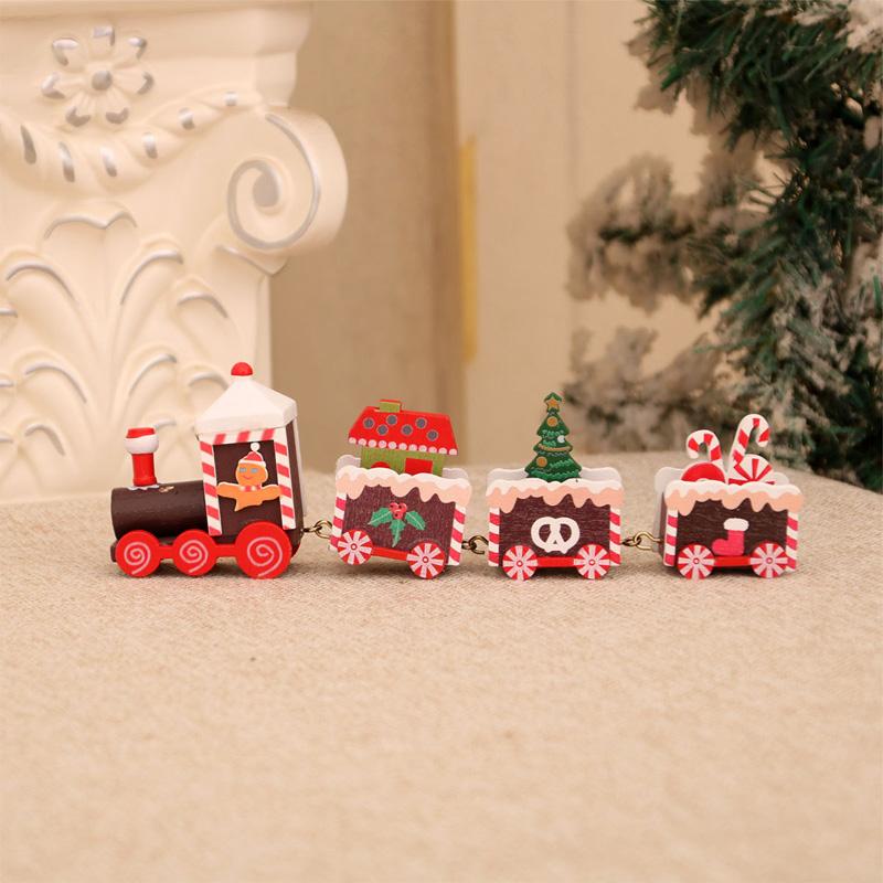 

Рождественские деревянные украшения в виде поезда, украшения для домашней сцены, рождественские украшения, сувениры, идеальные рождественские подарки