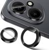 2Pcs Honor 400 Black Metal Ring Camera Protector Tempered Glass Lens Protection Film