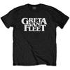 Camiseta Oficial Negra con Logo de Greta Van Fleet para Hombre Unisex