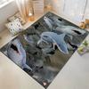 Shark Attack Pattern Carpet with Ocean Theme and Realistic Design Suitable for use as an anti-slip for living room bedroom sofas