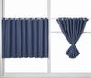 Iams Cafe Curtains Pack of 2 145cm Wide X 75cm Long Navy Level 2 Light Zeon Washable Light Blocking Cafe Curtains for Small 75cm Long In [Value / / /