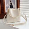 Chain Women Leather Shoulder Bag Casual Women Handbags Crossbody Bag Bucket Bags for Women Designer Messenger Bags