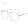 Fashion Leopard Oversized Myopia Glasses Women  Square Blocking Blue Light Ultralight Computer Graduation Eyeglasses minus