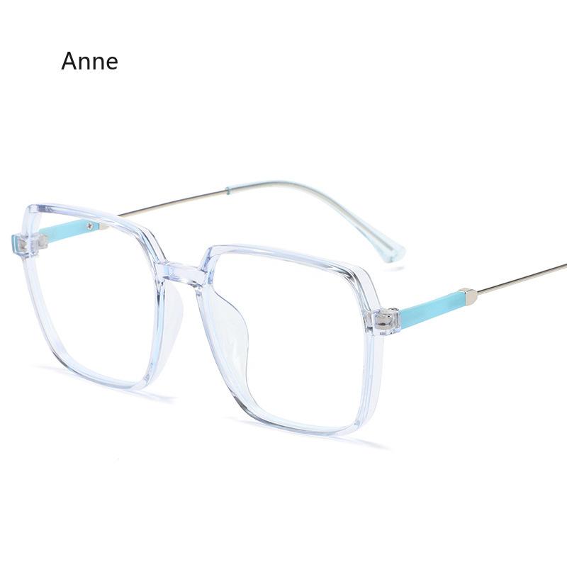 Fashion Leopard Oversized Myopia Glasses Women Square Blocking Blue Light Ultralight Computer Graduation Eyeglasses minus