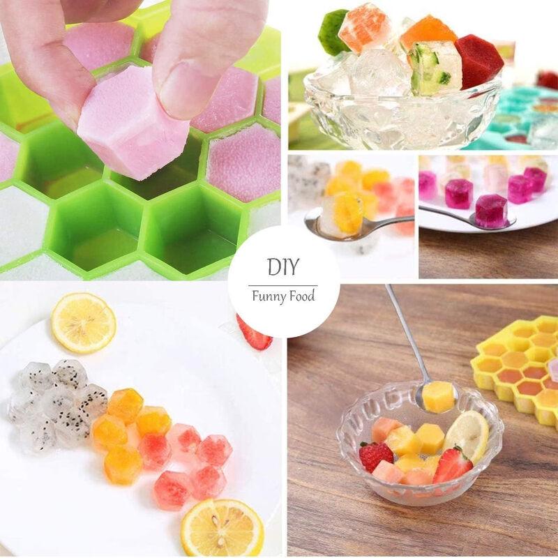 37-Grid Honeycomb Silicone Ice Cube Tray