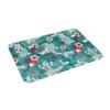 Koi Fish Sakura Blossom In Turquoise Doormat Mat Anti-Slip Cherry Flower Floral Kitchen Bath Garage Rug Carpet 40*60cm