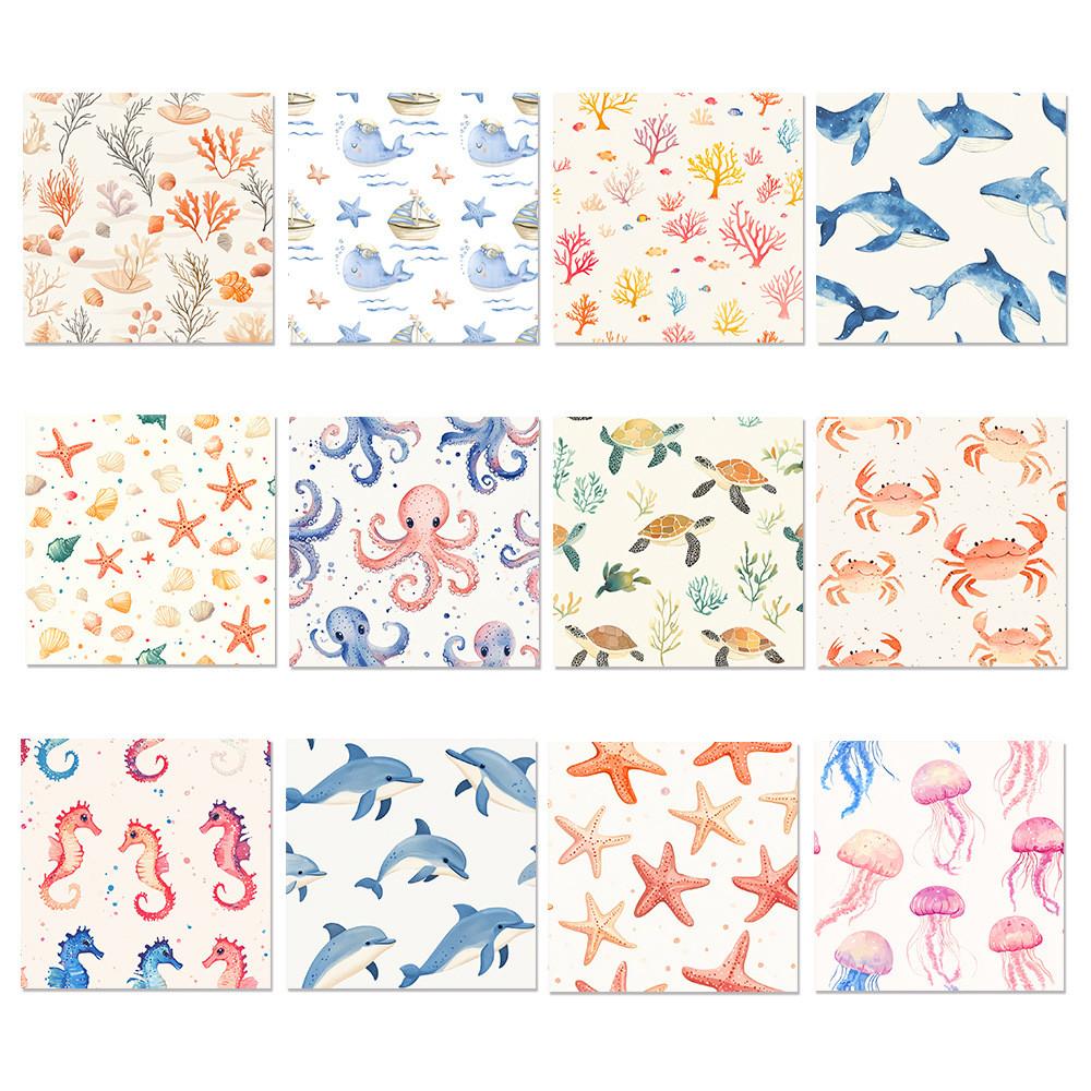 Marine Creatures Flamingos Ice Cream Patterns Gifts Decorative Packaging Paper
