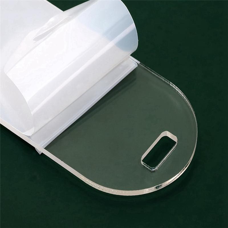 Good-10Pc Clear Acrylic Place Cards Blanks Gift Tags With Ribbon Wedding Name Cards For Table Setting Reserved Signs Supplies