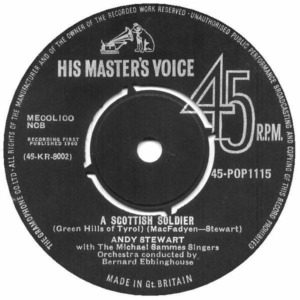 

7inch Record ANDY STEWART - A Scottish Soldier 45POP1115 His Master s Vo UK Pop Used