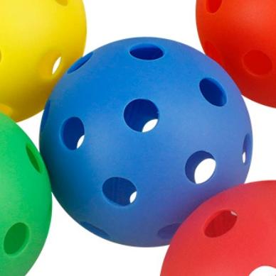26-Hole Wiffle Ball Made from Injection Molded PE Material Durable Lightweight Hollow Design Suitable for Indoor Outdoor Sports Activities One Size синий