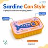 Sardine Tin Jewelry Box 3D Printed Necklace Earring Storage Box Easy Open Lids For Crafts & Packaging Storage