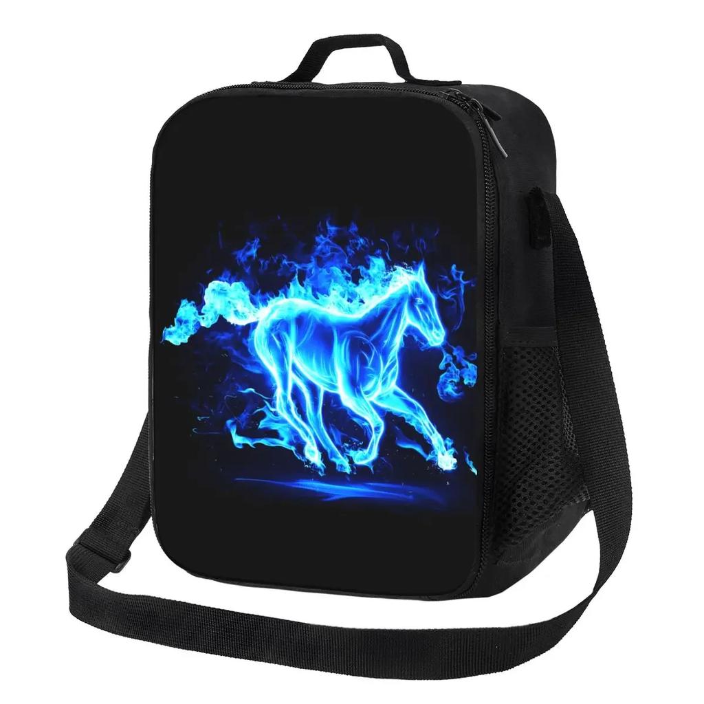 Custom Show Jumping Horse Lunch Bag Men Women Cooler Thermal Insulated Lunch Boxes for Adult Office
