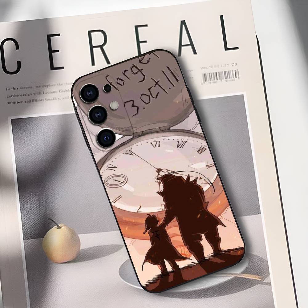F-Fullmetal Anime A-Alchemist Phone Case For Samsung S25,S24,S21,S22,S23,S30,Ultra,S20,Plus,Soft Silicone Black Cover