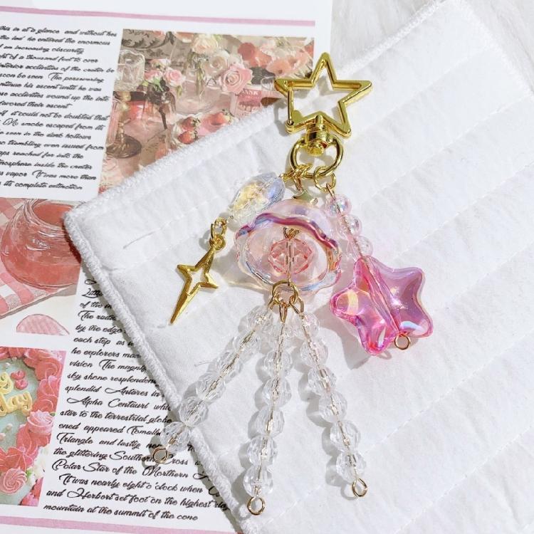 Colorful Jellyfish Fish Star Wind Chimes Keyring Phone Charm Camera Accessories Trendy Backpack Accessory for Women