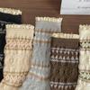 1 Pair Vintage Harajuku Women Socks Fashion Lace Edge Cute Sweet Flower Print Foot Socks  Streetwear Korean Style Female Socks