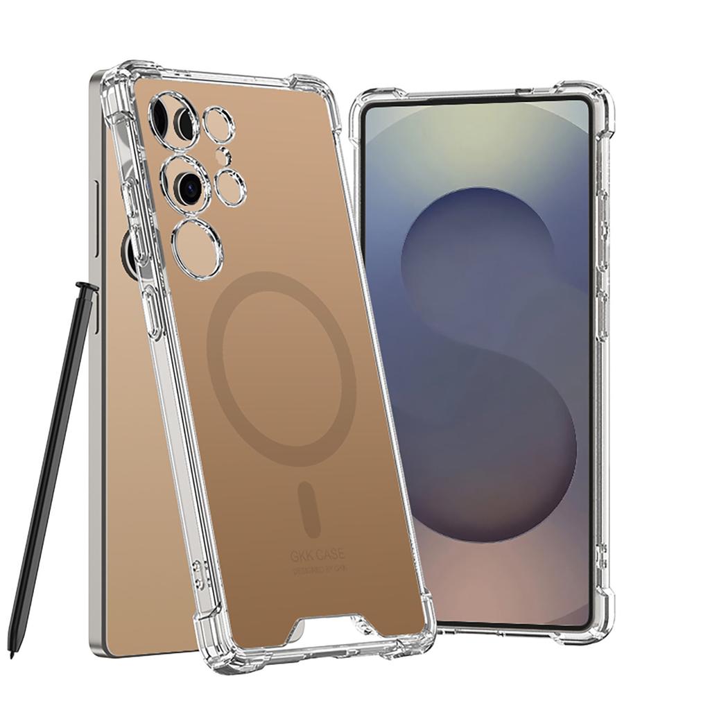 New Model Suitable for Samsung S25ultra Magnetic Protective Case Airbag AG Transparent Wireless Charging Anti Fall Sperm Hole Protection Case