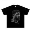 Paul George Monochromes Porträt T-Shirt Übergröße Rundhalsausschnitt Feuchtigkeitsableitend Y2K Stil Basketball Training Street Hip Hop Oberteil