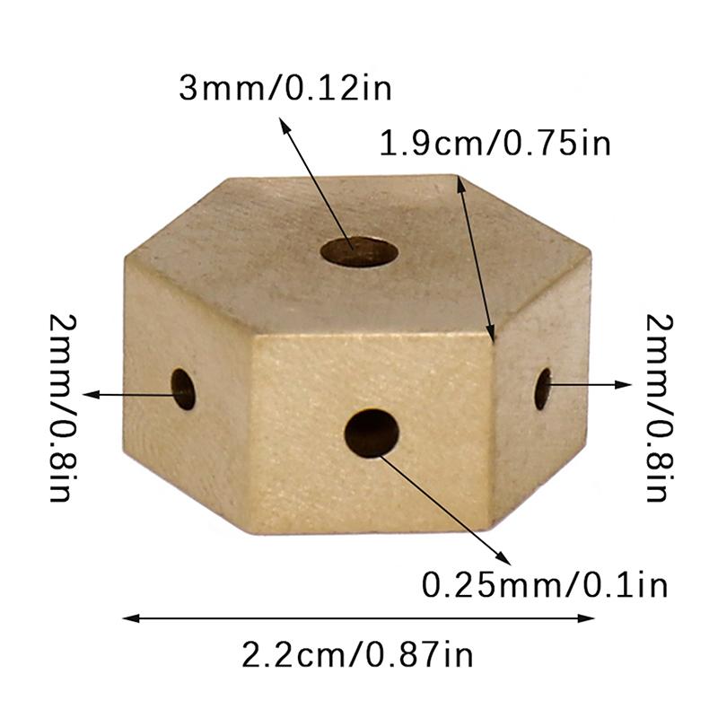 

Шестигранный латунный держатель для благовоний с четырьмя отверстиями, бытовая комнатная курильница для благовоний, домашний декор, ремесло