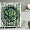 Dragon-Themed Shower Curtain With Vibrant Green Colors Perfect For Adding A Mystical Touch To Any Bathroom Decor Bring Your Spac