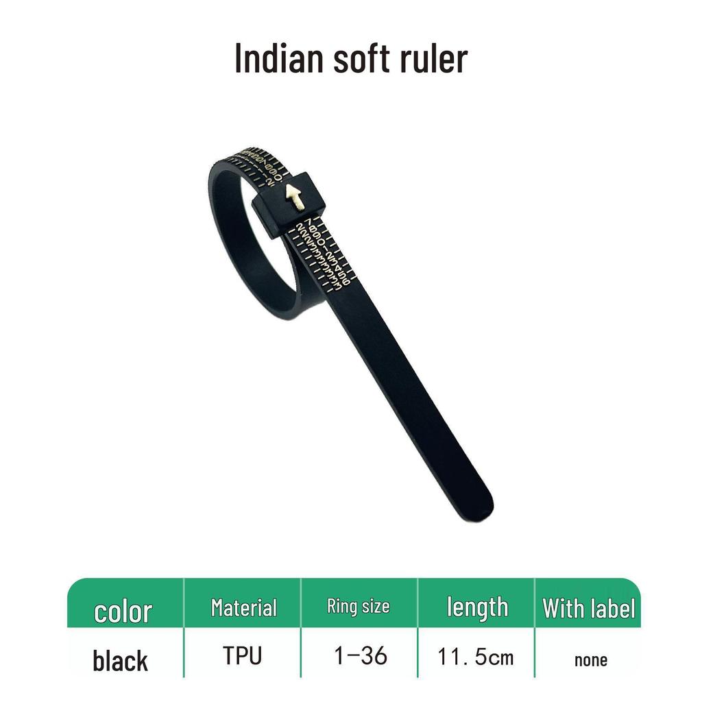 Adjustable US/UK Ring Size Measuring Tool: PU Ring Sizer & Ruler Tape