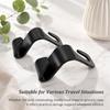 Black 4-Pack Car Headrest Hooks, Rotating Vehicle Seat Organizer for Purses, Handbags, Groceries, Backpacks, and Coats