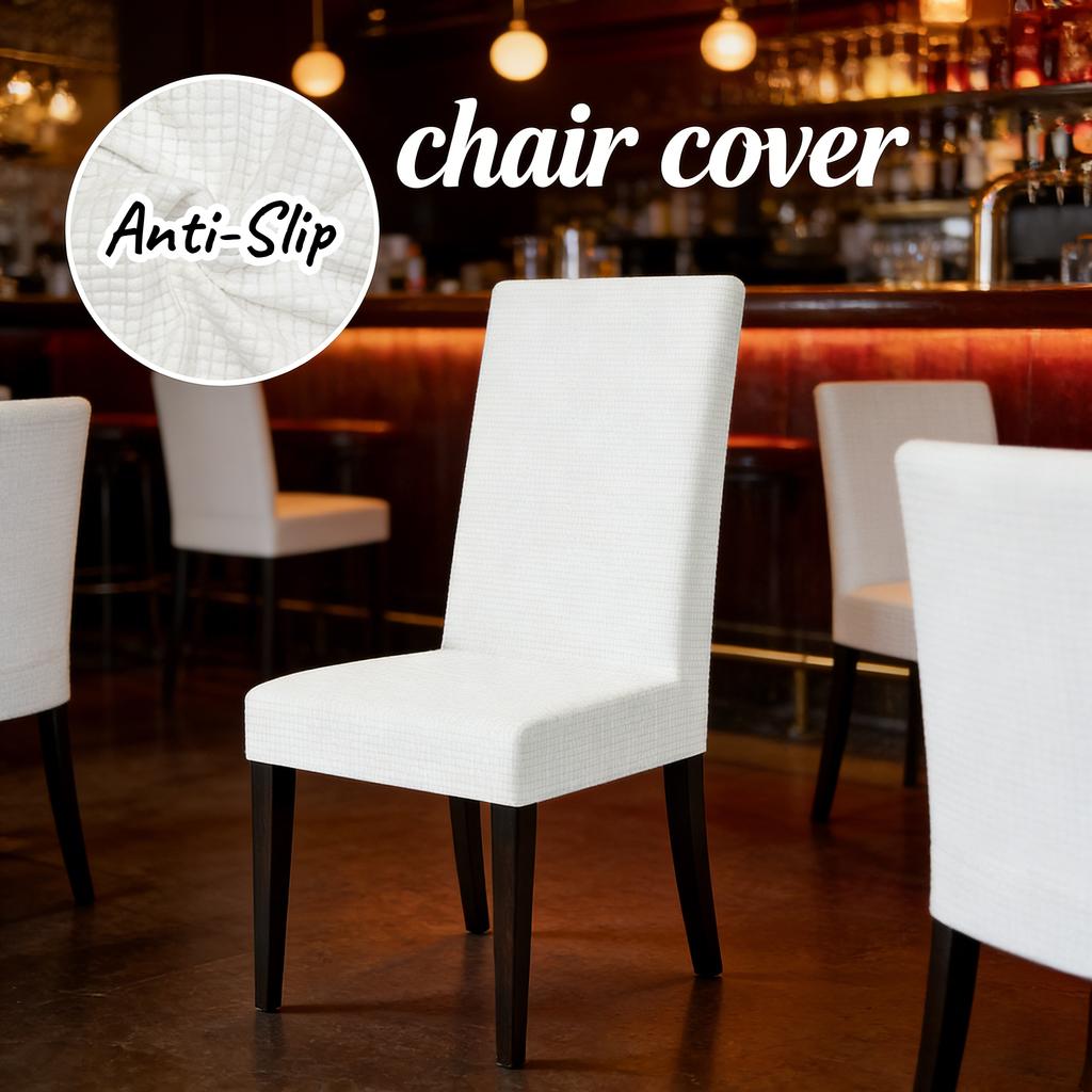 1PC Oversized Stretch High Back Dining Chair Covers Fashion Removable Spandex Protector Kitchen Thickened Soft Chair Cover