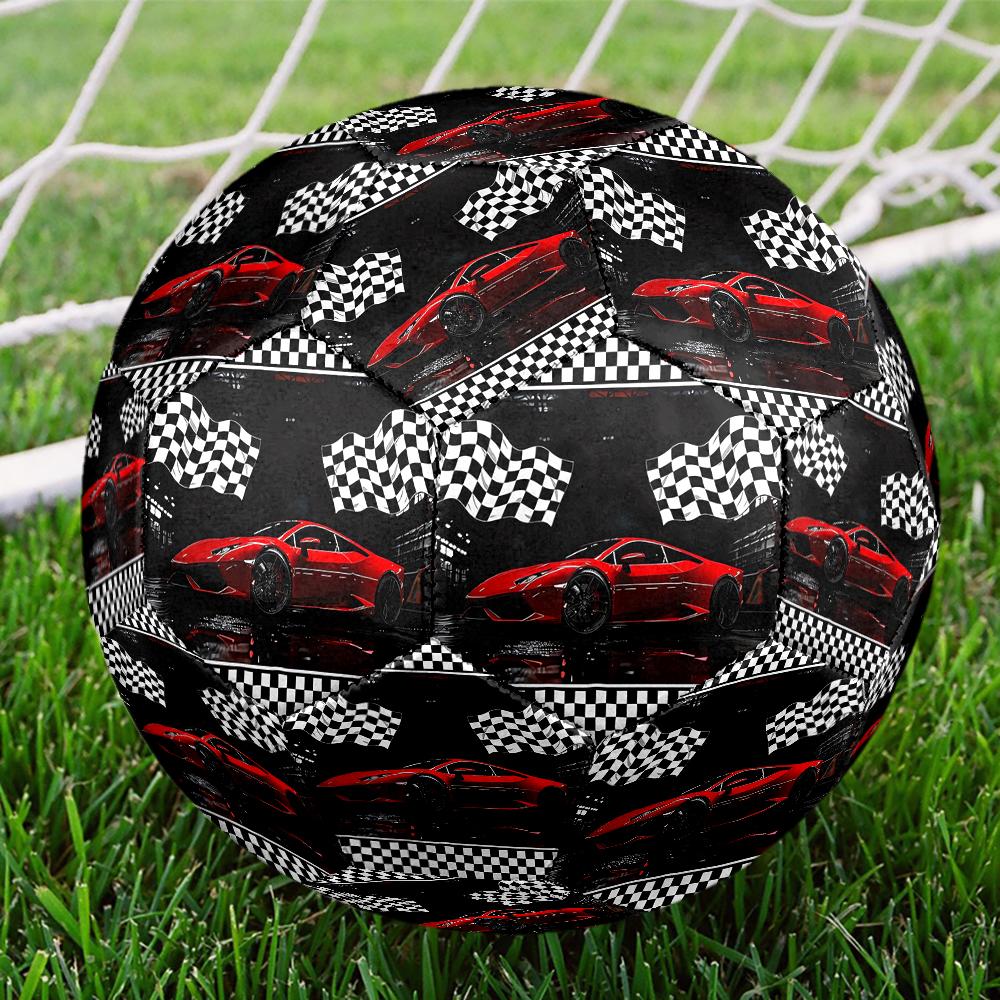 Racing Theme Size 5 Soccer Ball, Suitable for Both Indoor and Outdoor Matches, a Gift Suitable for Everyone.