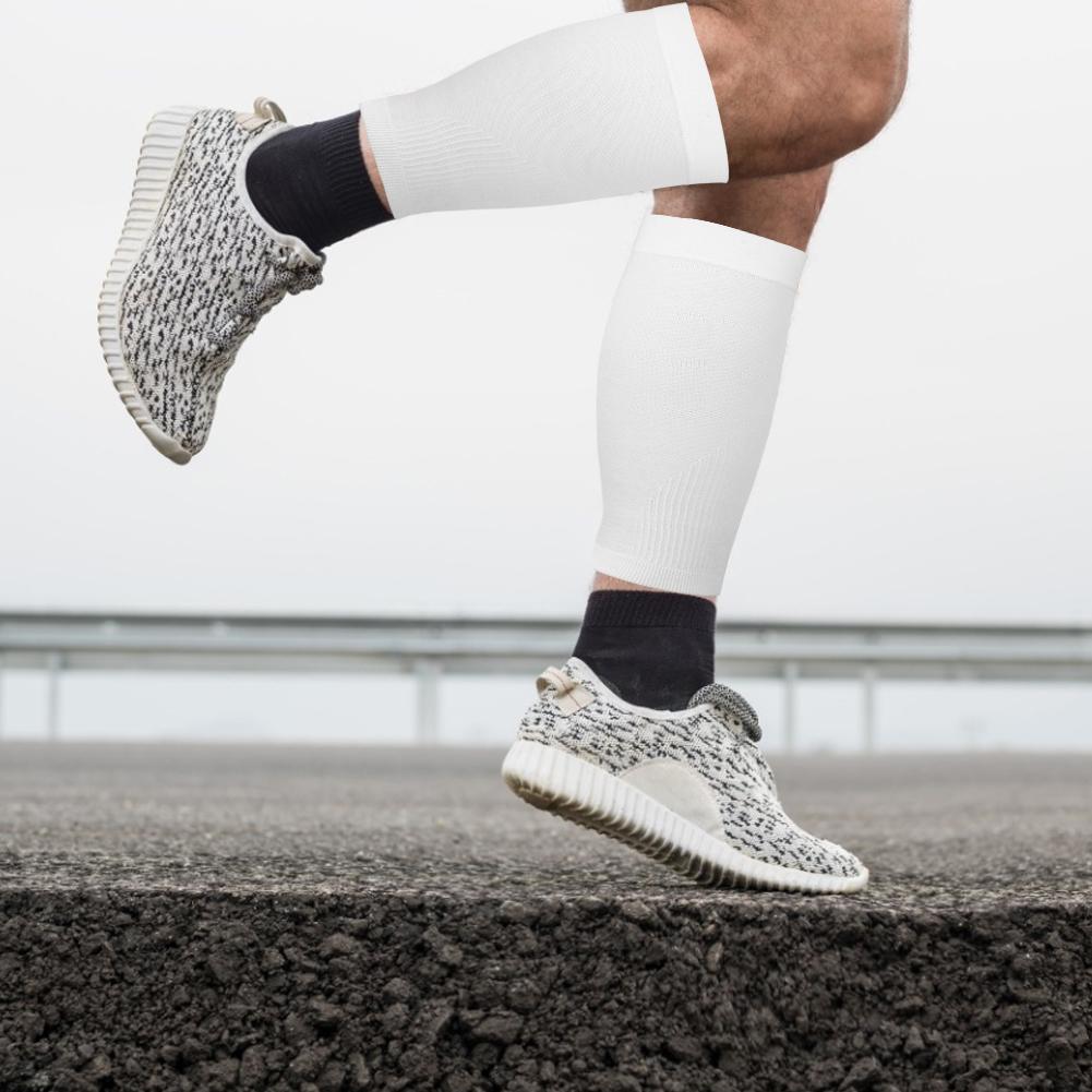 Mumian Pair of Calf Support Brace Breathable Soft Leg Protector for Physical Exercise WhiteM