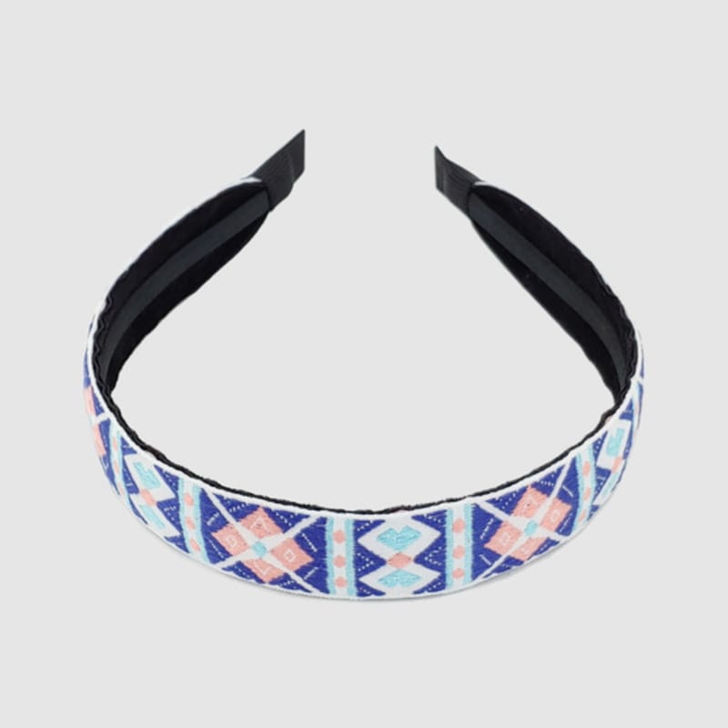 LALA African Pattern Hairband-L/BLUE