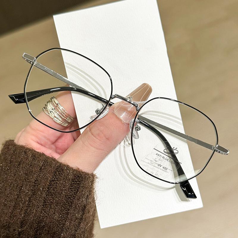 New Polygonal Metal Glasses Frame For Women Anti-blue Light Glasses  Personalized Glasses Frame Myopia Glasses Frame MH9034