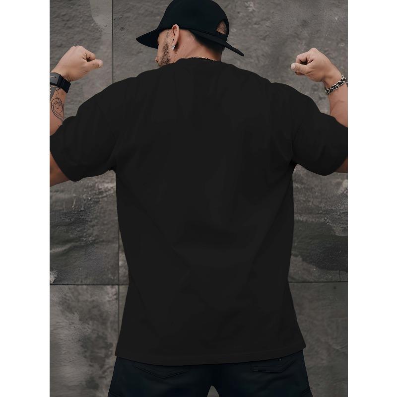 European Sizes A Men's T-shirt Never Give Up Summer Comfortable Quality Men's Top Bottoming Shirt Soft Breathable Tops For Men