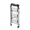 VEVOR 3 Step Ladder, Folding Step Stool with Wide Anti-Slip Pedal and Comfort Handgrip, 150 Kg Capacity Portable Aluminum Stepladder