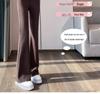 Women's 2026 High-Waisted Slimming Black Micro Flare Suit Pants – New Style Straight-Leg Casual Trousers.